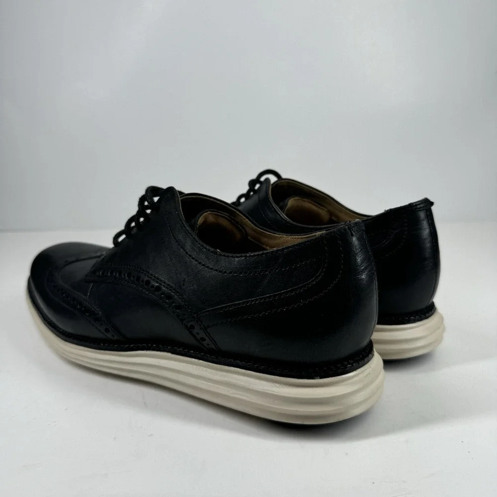 Cole Haan OriginalGrand Men's 8M Black Leather Wingtip Oxford Dress Shoes C24089